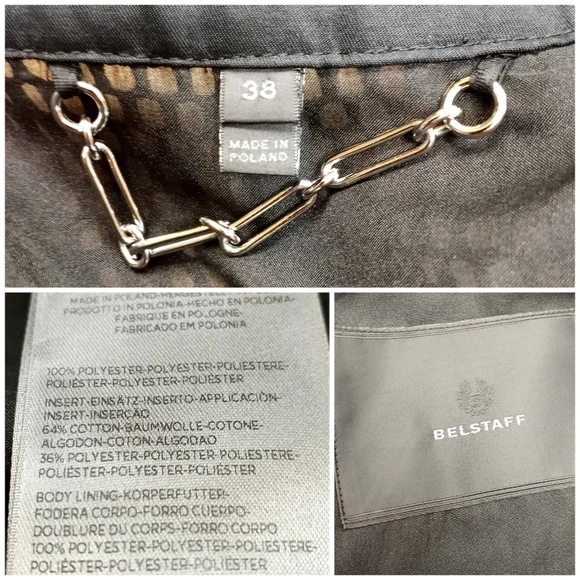 Belstaff Dunstable Black Fishnet Tech Mesh Trench Coat Jacket (XS) - Picture 10 of 11